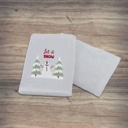 Noel Square Let It Snow White Hand Towel 2 Pack - Size: 66 x 41 x 1cm - Wilko - thumbnail 6