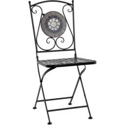 Charles Bentley 2 Seater Bistro Set Mosaic Black and Grey - Wilko - thumbnail 4