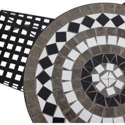 Charles Bentley 2 Seater Bistro Set Mosaic Black and Grey - Wilko - thumbnail 7