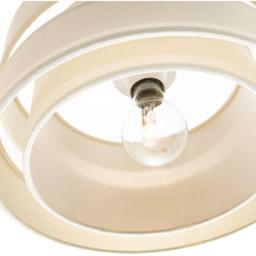 Happy Homewares 3 Tier Cream Linen Fabric Pendant Shade - Size: 17 x 35 x 35cm - Wilko - thumbnail 5