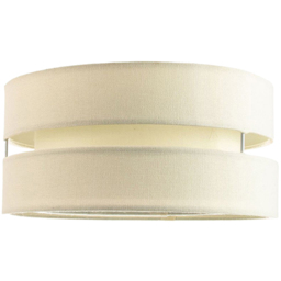 Happy Homewares 3 Tier Cream Linen Fabric Pendant Shade - Size: 17 x 35 x 35cm - Wilko - thumbnail 6