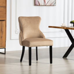 Artemis Home Palata Set of 2 Brown Velvet Fabric Dining Chair - Wilko - thumbnail 7