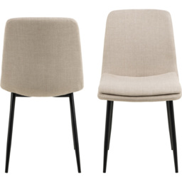 Florence Becca Set of 4 Beige Dining Chair - Cream - Furniture To Go - Wilko - thumbnail 3