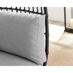 Furniture Box Veza Black Rattan Outdoor Egg Chair with Cushions - Size: 1 Seater - Furniturebox - Wilko - thumbnail 6