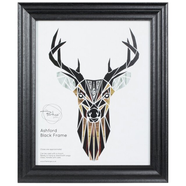 Ashford Black Photo Frame 10 x 8 inch - The Port. Co Gallery - Wilko - image 1
