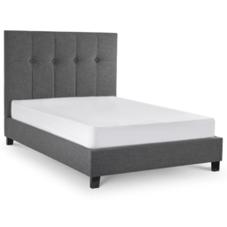 Julian Bowen Sorrento Double Slate Grey Linen High Headboard - Cream - Wilko - thumbnail 4