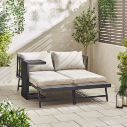 Furniturebox Cancun Grey Metal 2 Seater Outdoor Lounge Set - Wilko - thumbnail 7