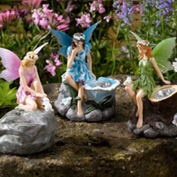 Garden Mile Fairy Solar LED Garden Ornament 3 Pack - Size: 14 x 9 x 9cm - Multi - Wilko - thumbnail 4