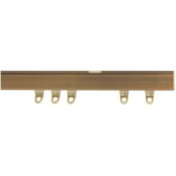 New Edge Blinds 150cm Fineline Aluminium Antique Brass Curtain Track - Size: 105cm - Wilko