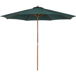 Outsunny Dark Green Wooden Rope Pully Parasol 3m - Wilko