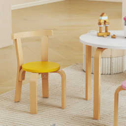 AIYAPLAY 5 Piece Wooden Kids Art Table and Chairs Set - Size: 50 x 60 x 60cm - Multi-coloured - Wilko - thumbnail 4