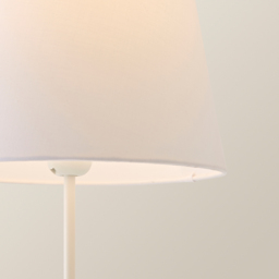 ValueLights Charlie Tapered Shade White Table Lamp and Bulb - Size: 43 x 25 x 25cm - Wilko - thumbnail 4