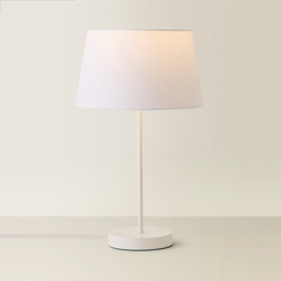 ValueLights Charlie Tapered Shade White Table Lamp and Bulb - Size: 43 x 25 x 25cm - Wilko - thumbnail 6
