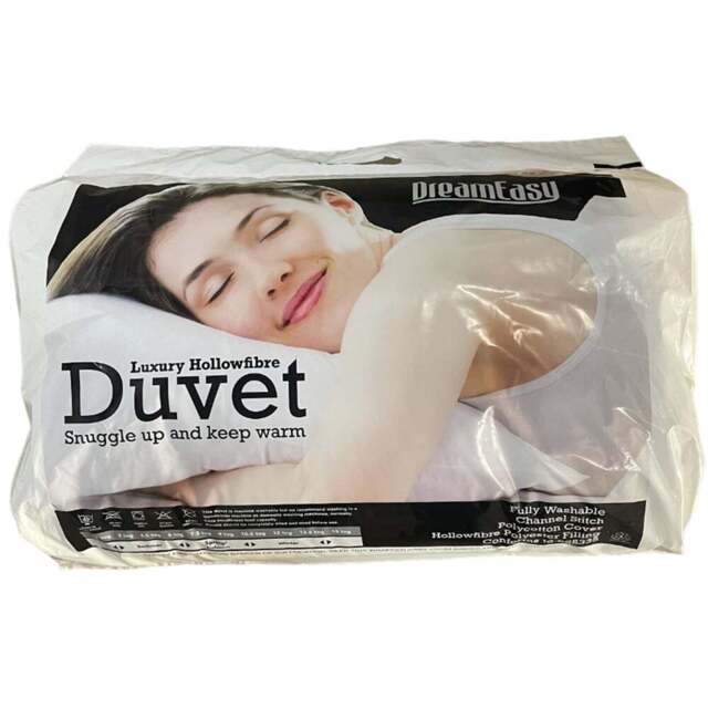 Dreameasy Single White Lightweight Summer Duvet 4.5 Tog - Wilko - image 1