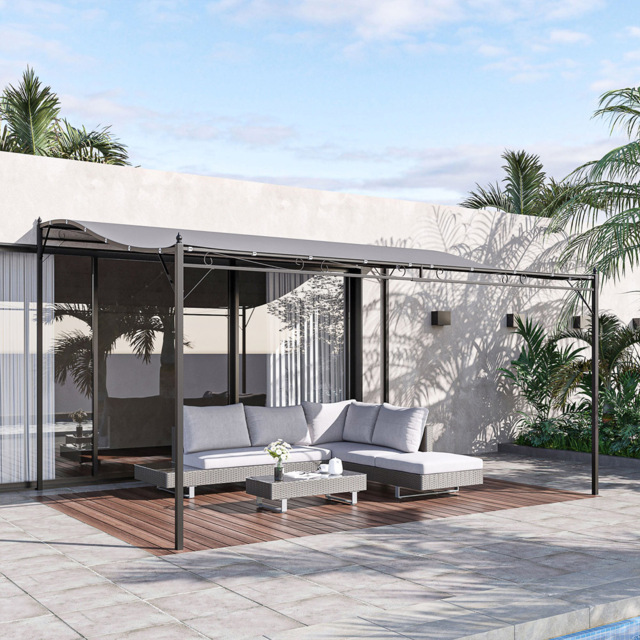 Outsunny 4 x 3m Grey Canopy Gazebo Pergola - Size: 3 x 4m - Wilko - image 1