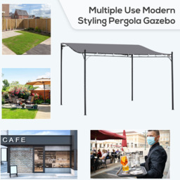 Outsunny 4 x 3m Grey Canopy Gazebo Pergola - Size: 3 x 4m - Wilko - thumbnail 6