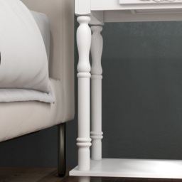 HOMCOM 2 Drawer White Wooden Console Table - Size: 705.0 x 33.0 x 84.0cm - Wilko - thumbnail 6