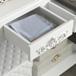 HOMCOM 2 Drawer White Wooden Console Table - Size: 705.0 x 33.0 x 84.0cm - Wilko - thumbnail 4