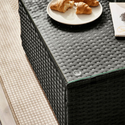Furniturebox Windermere 6 Seater Black Rattan Sofa Lounge Set - Wilko - thumbnail 5