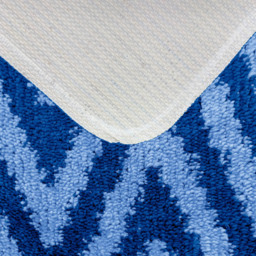 Velosso Chevron Stripe Blue Bath Mat Set - Wilko - thumbnail 6