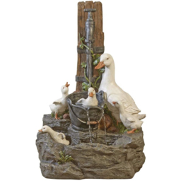 Garden Gear Duck Fountain - Size: 59 x 40 x 30cm - Multi - Wilko - thumbnail 1