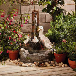 Garden Gear Duck Fountain - Size: 59 x 40 x 30cm - Multi - Wilko - thumbnail 3