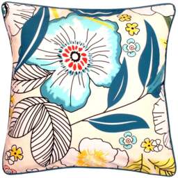 Velosso Summer Bloom Printed Filled Cushion 43 x 43cm 2 Pack - Multi - Wilko - thumbnail 1