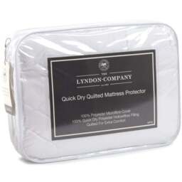 The Lyndon Company Super King Size Polyester Quilted Mattress Protector - White - Wilko - thumbnail 1