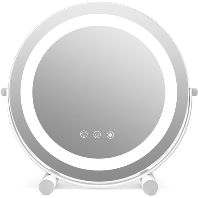 Costway White 3 Colour LED Light Up Round Mirror 30cm - Wilko - image 1