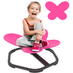 Tommy Toys Butterfly Pink Kids Swivel Sensory Spinning Chair - Size: 26.5 x 56.5 x 57cm - Wilko - thumbnail 4