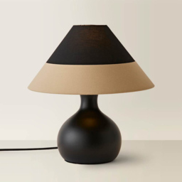 ValueLights Rupert 2 Tone Cone Tapered Shade Black LED Table Lamp with Bulb - Size: 32 x 30 x 30cm - Wilko - thumbnail 5