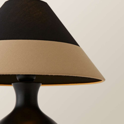 ValueLights Rupert 2 Tone Cone Tapered Shade Black LED Table Lamp with Bulb - Size: 32 x 30 x 30cm - Wilko - thumbnail 6