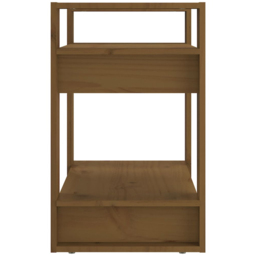 vidaXL 2 Shelf Honey Brown Solid Pine Wood Bookcase - Size: 57 x 60 x 35cm - Wilko - thumbnail 5