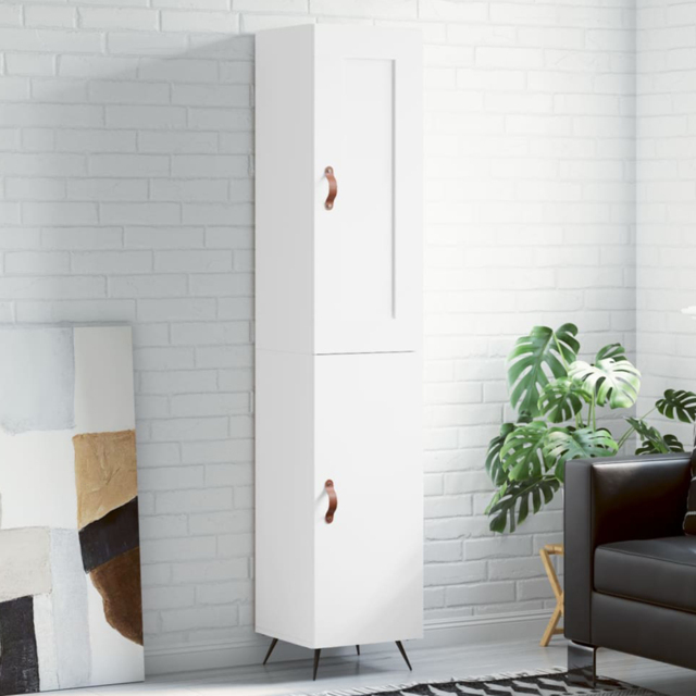 vidaXL 2 Door White Highboard - Size: 180 x 34 x 34.5cm - Wilko - image 1