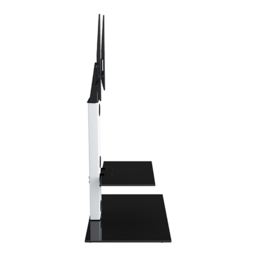 AVF Lesina Satin White and Black Glass Pedestal TV Unit - Size: 44.7 x 70 x 117.7cm - Multi - Wilko - thumbnail 7