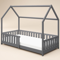 Flair Explorer Single Grey Playhouse Bed Frame with Rails - Wilko - thumbnail 3