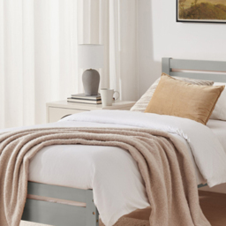 Furniturebox Cadhla Single Light Grey Solid Pine Bed Frame - Wilko - thumbnail 3