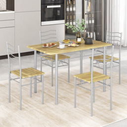 Costway 4 Seater Counter Height Dining Set Wood - Brown - Wilko - thumbnail 4