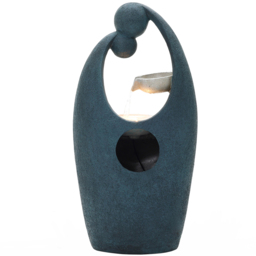Charles Bentley Tay 2 Tier Dark Blue Cascading Water Feature with LEDs - Size: 62 x 24 x 30cm - Wilko - thumbnail 6
