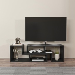 Decorotika Cubicco Black Adjustable TV Unit - Size: 40 x 180 x 29.5cm - Wilko - thumbnail 6