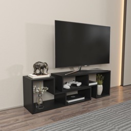 Decorotika Cubicco Black Adjustable TV Unit - Size: 40 x 180 x 29.5cm - Wilko - thumbnail 5
