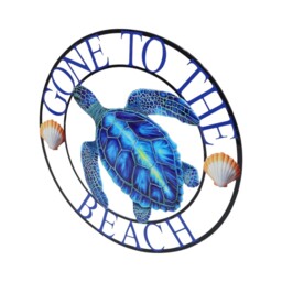 Indoor and Outdoor Gone To The Beach Turtle Sign Blue - Wilko - thumbnail 6