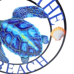 Indoor and Outdoor Gone To The Beach Turtle Sign Blue - Wilko - thumbnail 5