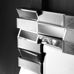 CARME Home Knightsbridge Grey and Silver 3D Rectangular Wall Mirror - Size: 12.5 x 104 x 74cm - Wilko - thumbnail 4
