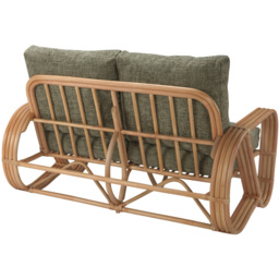 Desser Furniture Pretzel 2 Seater Natural Rattan Jubilee Sage Sofa - Brown - Wilko - thumbnail 4