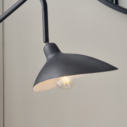 Pacific Lifestyle Toulon Matt Black Metal Retro Task Floor Lamp - Size: 150 x 25 x 61cm - Wilko - thumbnail 4