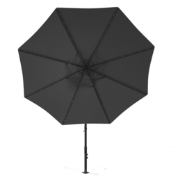 Living and Home Dark Grey LED Umbrella Parasol 2.6m - Wilko - thumbnail 3