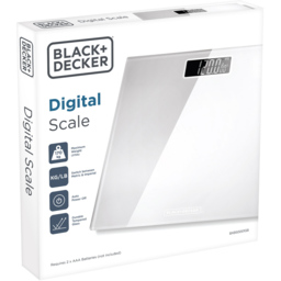 BLACK+DECKER White Bathroom Scale - Size: 30 x 30cm - Black + Decker - Wilko - thumbnail 4