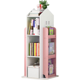 Neo Pink House Shaped Rotating Kid's Freestanding Bookshelf - Wilko - thumbnail 5
