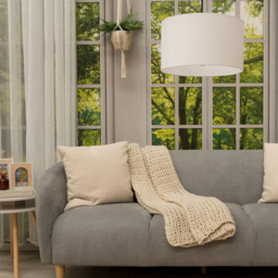 ValueLights Reni White Fabric Medium Drum Shade - Size: 35 x 20 x 35cm - Wilko - thumbnail 5
